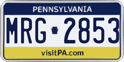 PA license plate MRG2853