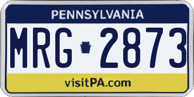 PA license plate MRG2873