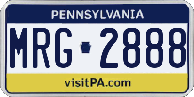 PA license plate MRG2888