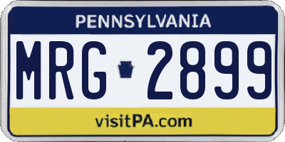 PA license plate MRG2899