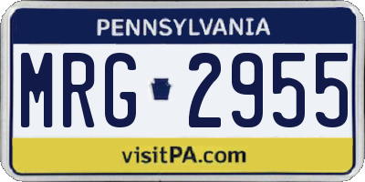 PA license plate MRG2955