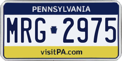 PA license plate MRG2975