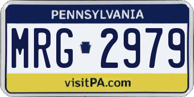 PA license plate MRG2979
