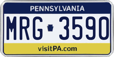 PA license plate MRG3590