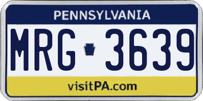 PA license plate MRG3639