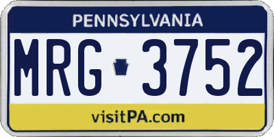 PA license plate MRG3752