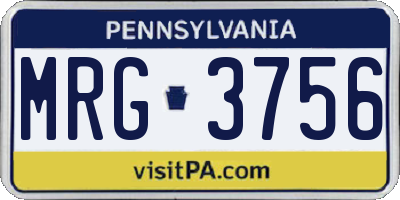 PA license plate MRG3756