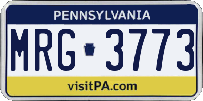 PA license plate MRG3773