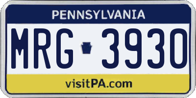 PA license plate MRG3930