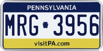 PA license plate MRG3956
