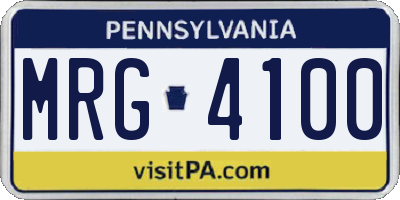 PA license plate MRG4100