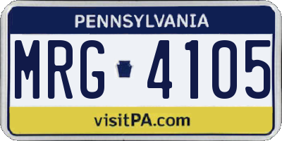 PA license plate MRG4105