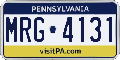 PA license plate MRG4131