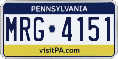 PA license plate MRG4151
