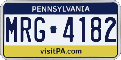 PA license plate MRG4182