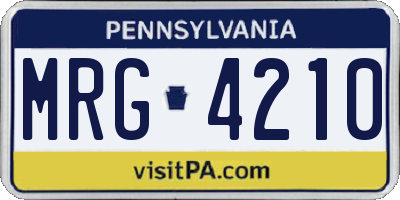 PA license plate MRG4210