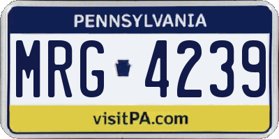 PA license plate MRG4239