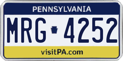 PA license plate MRG4252