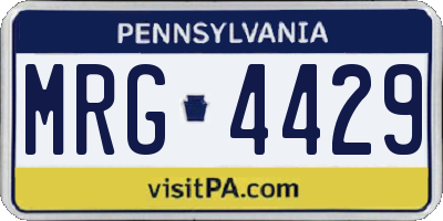 PA license plate MRG4429