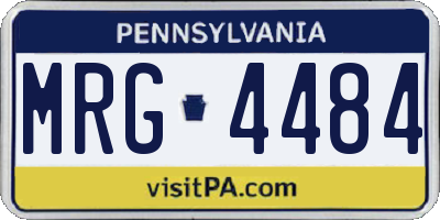 PA license plate MRG4484