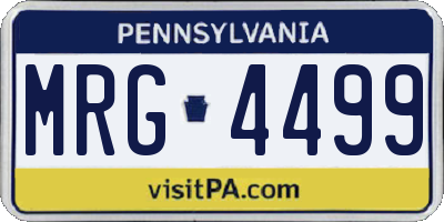 PA license plate MRG4499