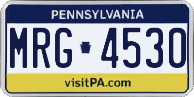 PA license plate MRG4530