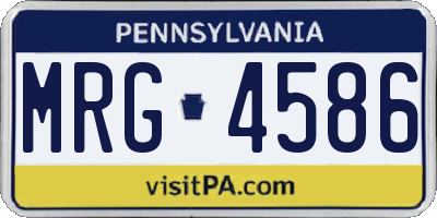 PA license plate MRG4586