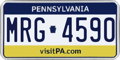 PA license plate MRG4590