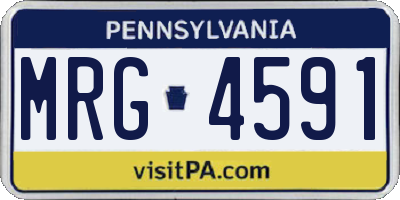 PA license plate MRG4591