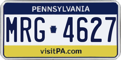 PA license plate MRG4627