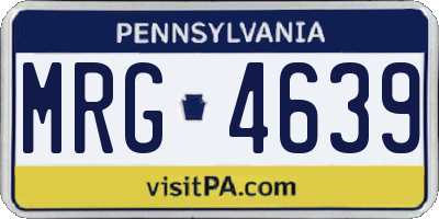 PA license plate MRG4639
