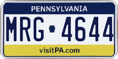 PA license plate MRG4644