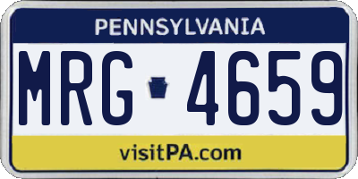 PA license plate MRG4659
