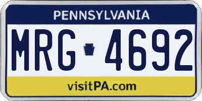 PA license plate MRG4692