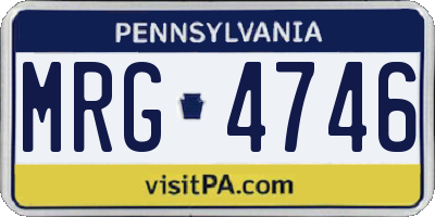PA license plate MRG4746