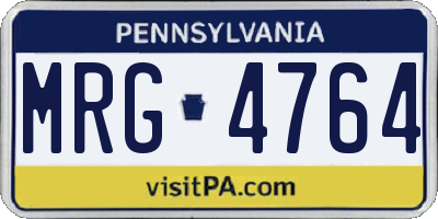 PA license plate MRG4764
