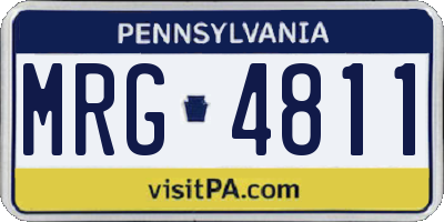 PA license plate MRG4811