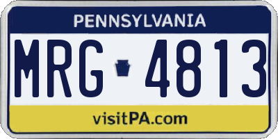 PA license plate MRG4813