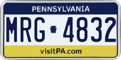 PA license plate MRG4832
