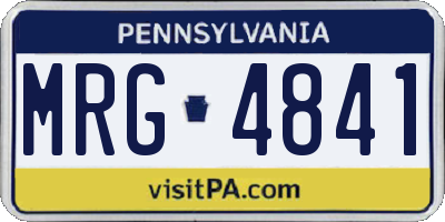 PA license plate MRG4841