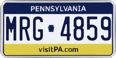 PA license plate MRG4859