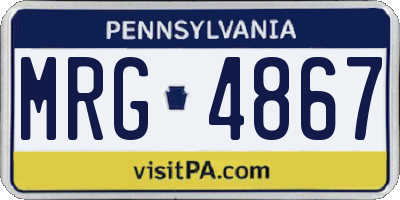 PA license plate MRG4867