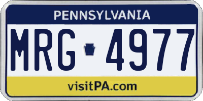 PA license plate MRG4977