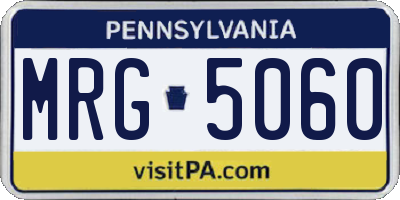 PA license plate MRG5060