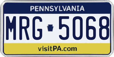 PA license plate MRG5068