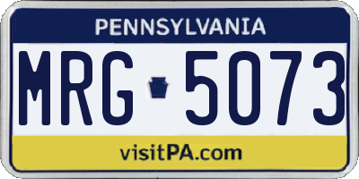 PA license plate MRG5073