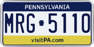 PA license plate MRG5110