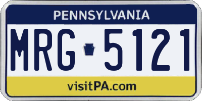 PA license plate MRG5121