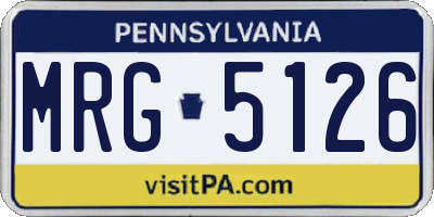 PA license plate MRG5126