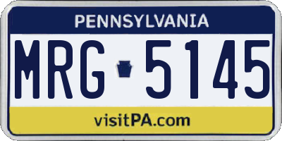 PA license plate MRG5145